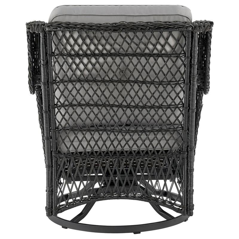 Manhattan Comfort Fruttuo 3-Piece Rattan Patio Conversation Set in Gray