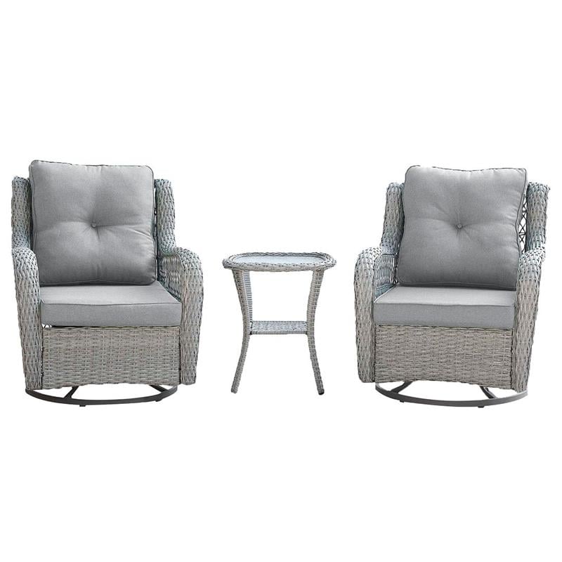 Patio conversation sets 2024 with swivel chairs