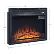 Manhattan Comfort Electric Metal Fireplace Box Insert in Black