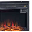 Manhattan Comfort Electric Metal Fireplace Box Insert in Black