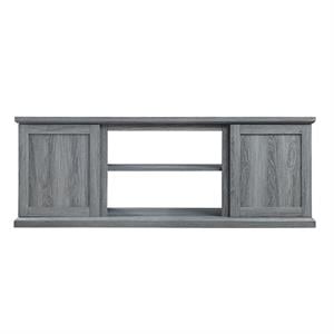 Manhattan Comfort Franklin 2-Door Wood TV Stand for TVs up to 56&quot in Gray