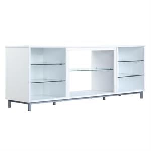 Manhattan Comfort Brighton Wood TV Stand for TVs up to 56&quot in White