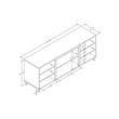 Manhattan Comfort Brighton Wood TV Stand for TVs up to 56