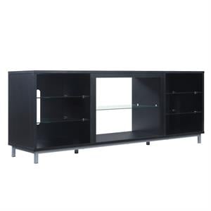 Manhattan Comfort Brighton Wood TV Stand for TVs up to 56&quot in Black