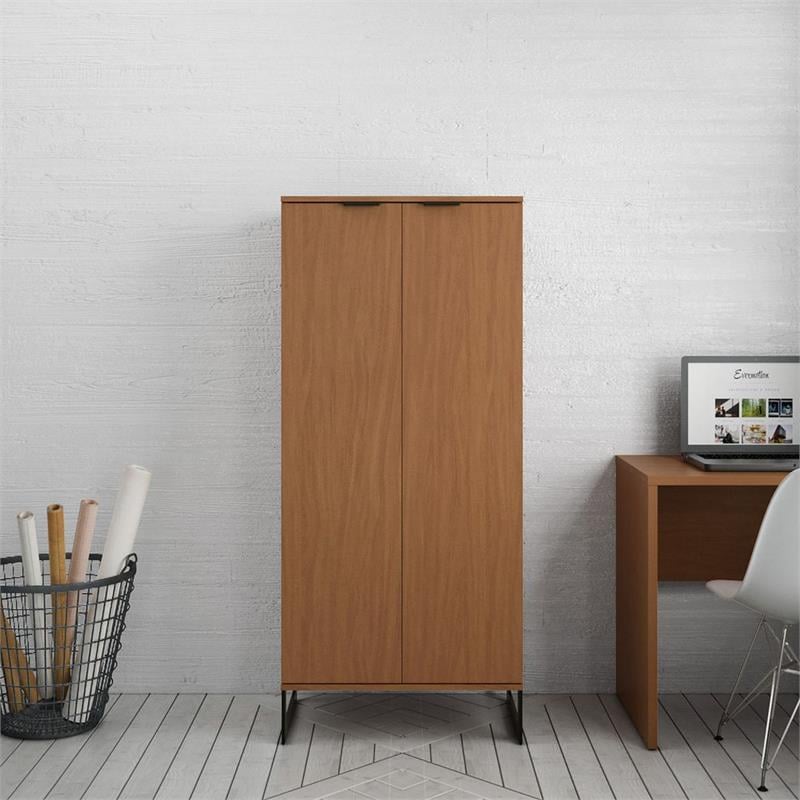 Lexington Contemporary Modern Bookcase with 4 Shelves in Maple Engineered Wood