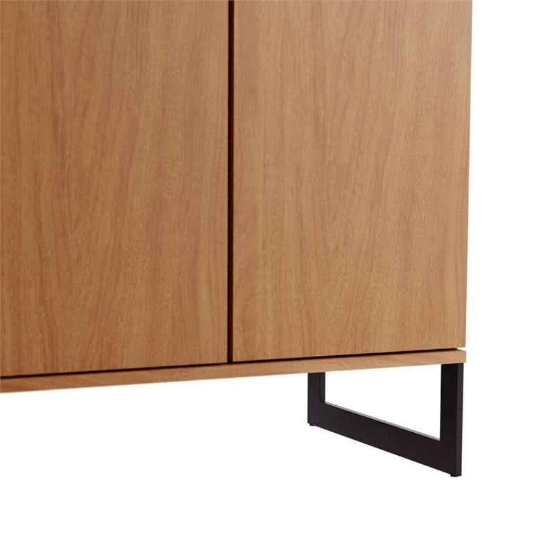 Lexington Contemporary Modern Bookcase with 4 Shelves in Maple Engineered Wood