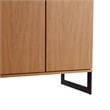 Lexington Contemporary Modern Bookcase with 4 Shelves in Maple Engineered Wood