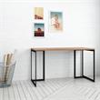 Lexington Contemporary Modern Desk with Metal Base in Maple Cream