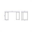 Lexington Contemporary Modern Desk with Metal Base in Maple Cream