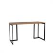 Lexington Contemporary Modern Desk with Metal Base in Maple Cream