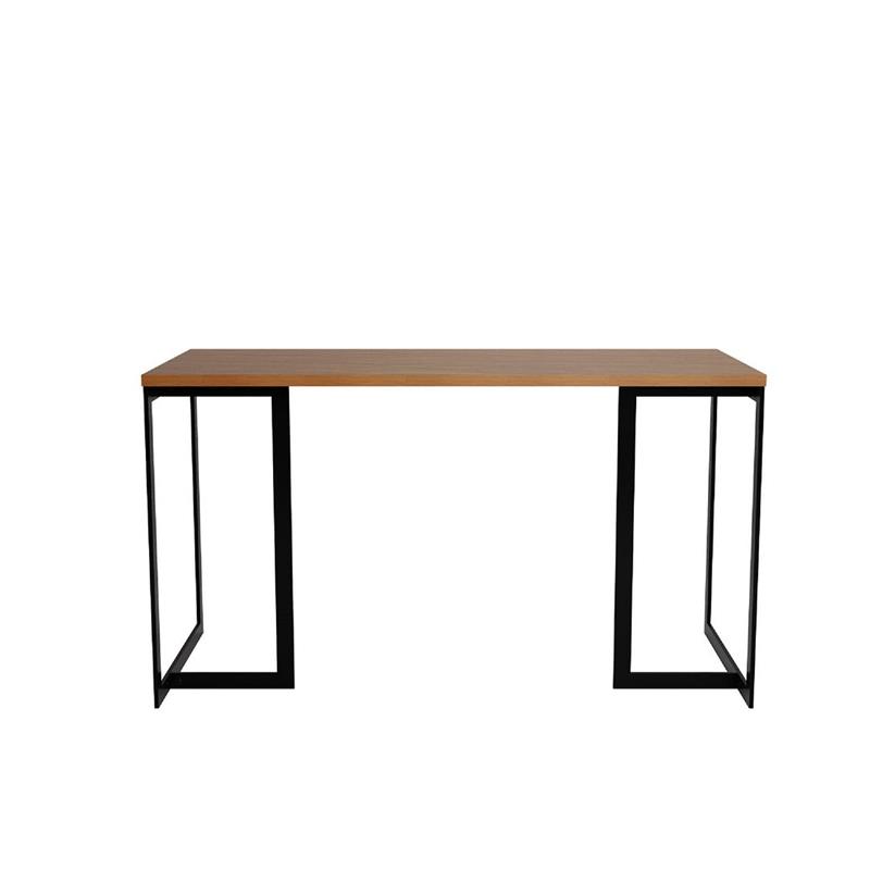 Lexington Contemporary Modern Desk with Metal Base in Maple Cream
