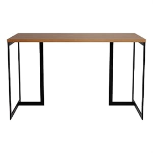 Lexington Contemporary Modern Desk with Metal Base in Maple Cream