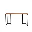 Lexington Contemporary Modern Desk with Metal Base in Maple Cream
