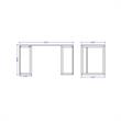 Lexington Contemporary Modern Desk Metal Base in Black Engineered Wood