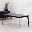 Tudor Contemporary Modern Wood Rectangular Dining Table Black Engineered Wood