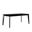 Tudor Contemporary Modern Wood Rectangular Dining Table Black Engineered Wood