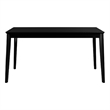 Tudor Contemporary Modern Wood Rectangular Dining Table Black Engineered Wood