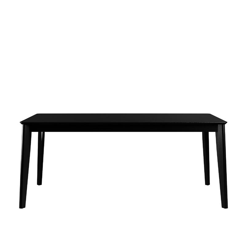 Tudor Contemporary Modern Wood Rectangular Dining Table Black Engineered Wood