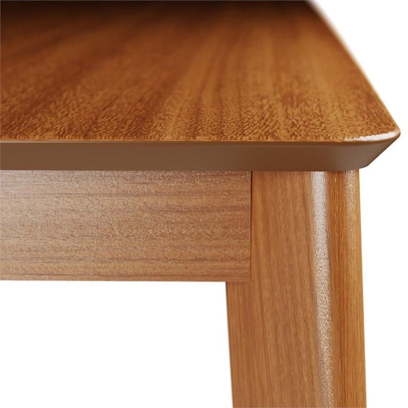 Tudor Traditional Rectangular Wood Dining Table in Maple Cream Engineered Wood