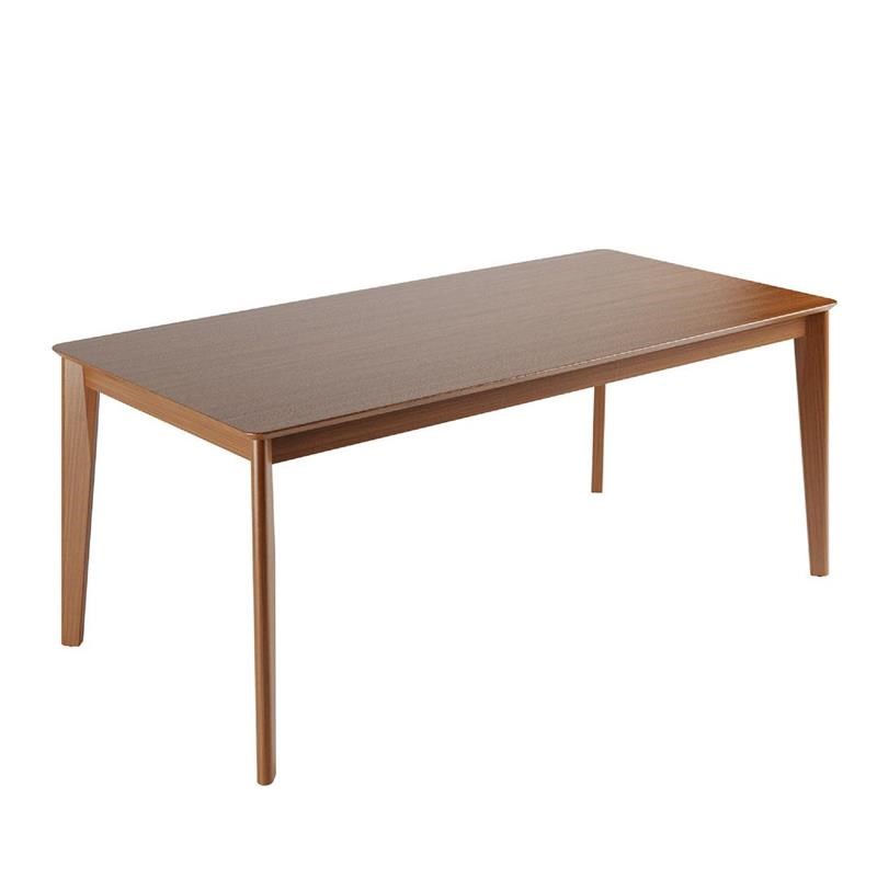 Tudor Traditional Rectangular Wood Dining Table in Maple Cream Engineered Wood