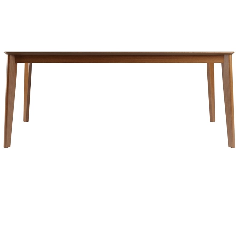 Tudor Traditional Rectangular Wood Dining Table in Maple Cream Engineered Wood