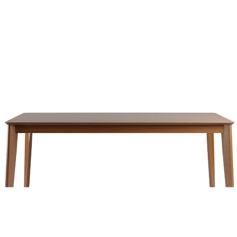 Tudor Traditional Rectangular Wood Dining Table in Maple Cream Engineered Wood