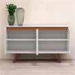 Manhattan Comfort Tudor 4 Shelves Engineered Wood Sideboard in White