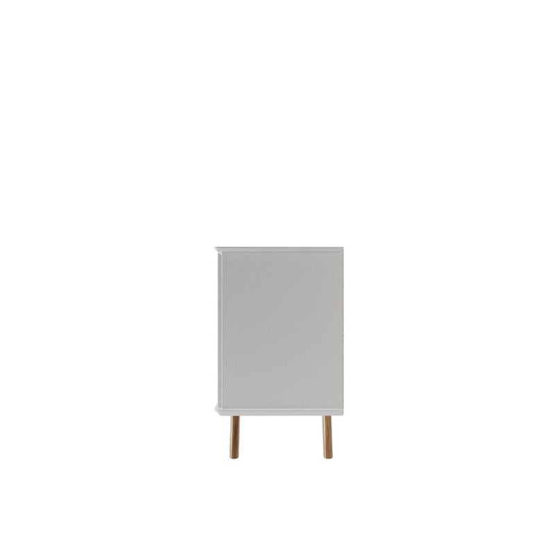 Manhattan Comfort Tudor 4 Shelves Engineered Wood Sideboard in White