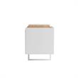 Winston Sleek Modern TV Stand with 4 Shelves in White  Cinnamon