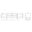 Winston Sleek Modern TV Stand with 6 Shelves in White  Cinnamon