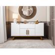 Manhattan Comfort Addie 5 Shelves Engineered Wood Sideboard in White