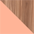 Manhattan Comfort Beekman 4 Shelves Engineered Wood Low Cabinet in Brown/Pink