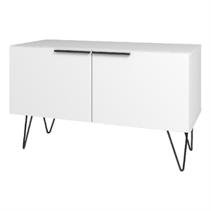 Manhattan Comfort Beekman 2 Shelves Engineered Wood Accent Cabinet in White