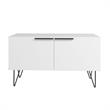 Manhattan Comfort Beekman 2 Shelves Engineered Wood Accent Cabinet in White