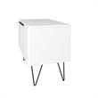 Manhattan Comfort Beekman 2 Shelves Engineered Wood Accent Cabinet in White