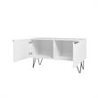 Manhattan Comfort Beekman 2 Shelves Engineered Wood Accent Cabinet in White