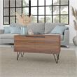Manhattan Comfort Beekman 2 Shelves Engineered Wood Accent Cabinet in Brown
