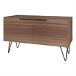 Manhattan Comfort Beekman 2 Shelves Engineered Wood Accent Cabinet in Brown