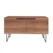 Manhattan Comfort Beekman 2 Shelves Engineered Wood Accent Cabinet in Brown