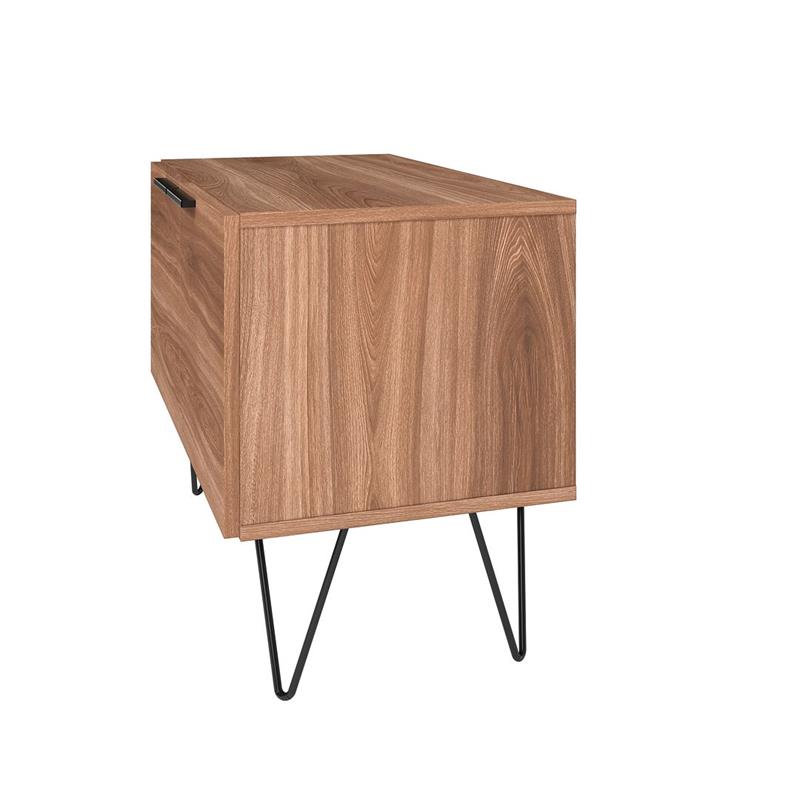 Manhattan Comfort Beekman 2 Shelves Engineered Wood Accent Cabinet in Brown