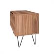 Manhattan Comfort Beekman 2 Shelves Engineered Wood Accent Cabinet in Brown
