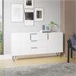 Manhattan Comfort Beekman 4 Shelves Engineered Wood Sideboard in White