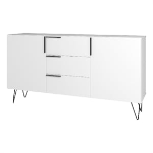Manhattan Comfort Beekman 4 Shelves Engineered Wood Sideboard in White