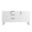 Manhattan Comfort Beekman 4 Shelves Engineered Wood Sideboard in White