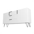 Manhattan Comfort Beekman 4 Shelves Engineered Wood Sideboard in White