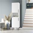 Manhattan Comfort Beekman 5 Shelves Engineered Wood Bookcase in White