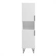 Manhattan Comfort Beekman 5 Shelves Engineered Wood Bookcase in White