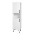 Manhattan Comfort Beekman 5 Shelves Engineered Wood Bookcase in White