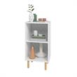 Manhattan Comfort Essex 2 Shelves Engineered Wood Nightstand in White