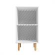Manhattan Comfort Essex 2 Shelves Engineered Wood Nightstand in White